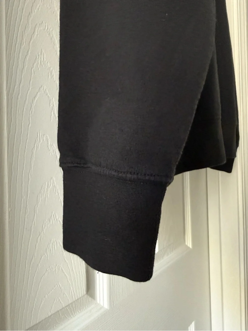 The North Face Black Crewneck Sweatshirt with Small Logo Patch